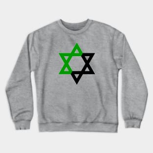 Green Anarchist Magen David Crewneck Sweatshirt